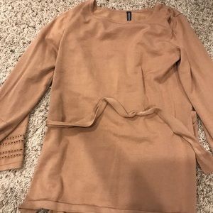 Tan tie sweater